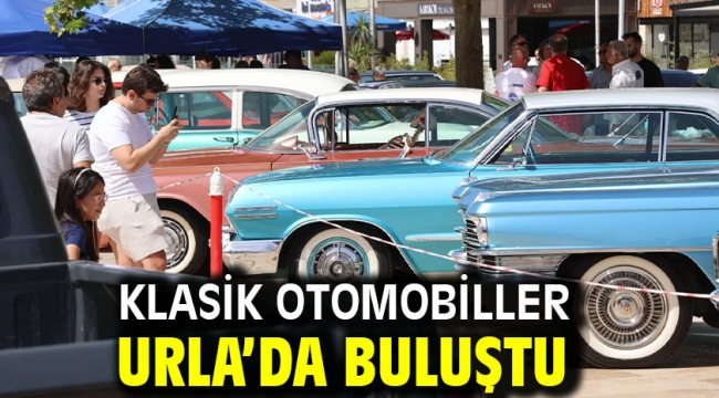 Klasik otomobiller Urla'da buluştu