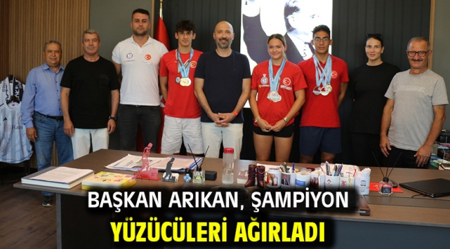 Başkan Arıkan, Şampiyon Yüzücüleri Ağırladı