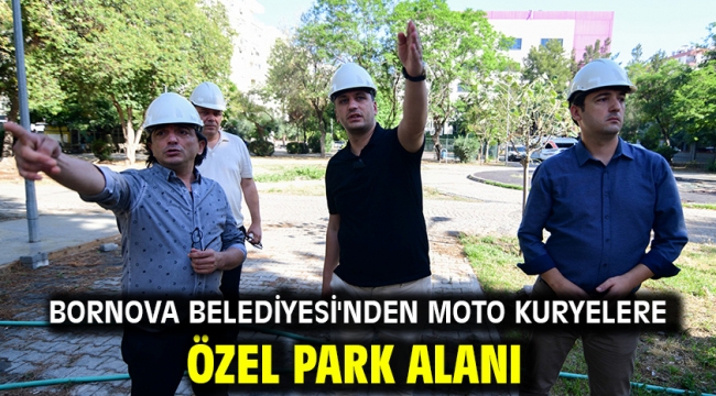 Bornova Belediyesi'nden moto kuryelere özel park alanı