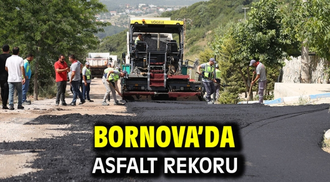 Bornova'da asfalt rekoru