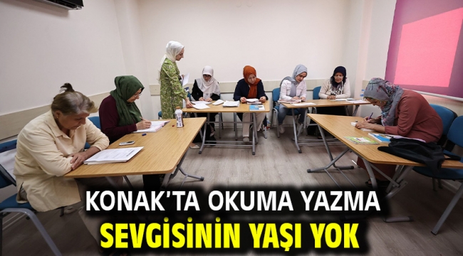 Konak'ta okuma yazma sevgisinin yaşı yok