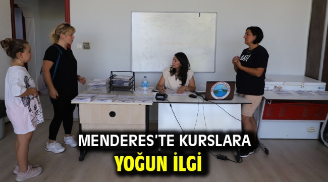 Menderes'te Kurslara Yoğun İlgi