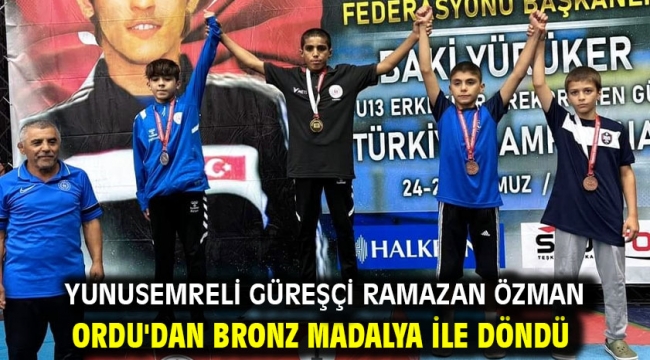 Yunusemreli Güreşçi Ramazan Özman Ordu'dan Bronz Madalya İle Döndü