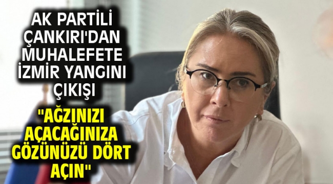 AK Partili Çankırı'dan Muhalefete İzmir Yangını Çıkışı "Ağzınızı açacağınıza gözünüzü dört açın" 