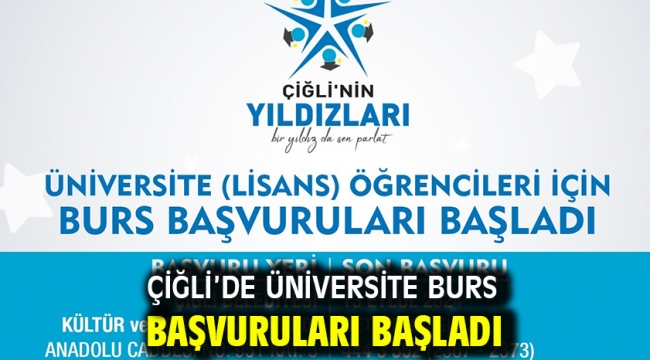 Çiğli'de Üniversite Burs Başvuruları başladı