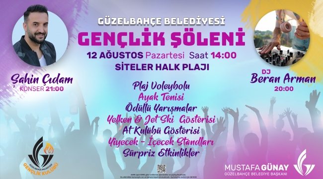 Güzelbahçe Belediyesi Gençlik Şöleni Başlıyor