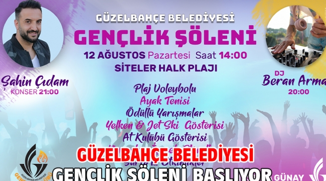 Güzelbahçe Belediyesi Gençlik Şöleni Başlıyor