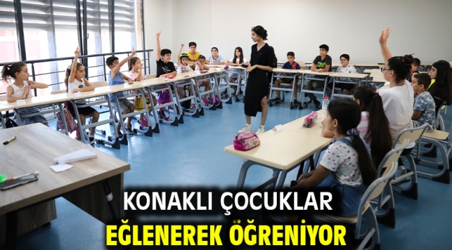 Konaklı çocuklar eğlenerek öğreniyor