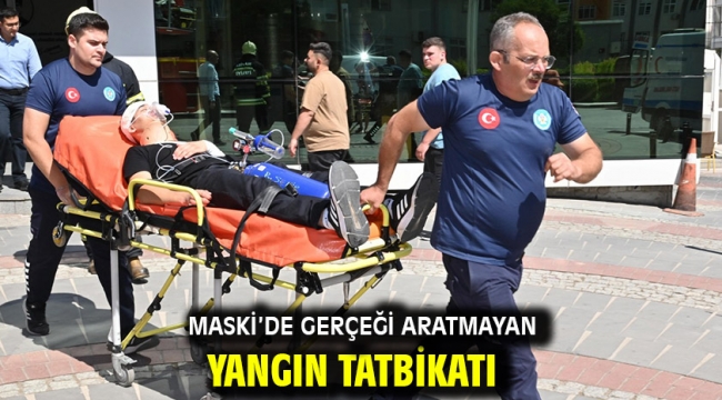 MASKİ'de Gerçeği Aratmayan Yangın Tatbikatı