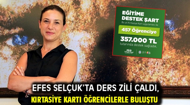 Efes Selçuk'ta Ders Zili Çaldı, Kırtasiye Kartı Öğrencilerle Buluştu