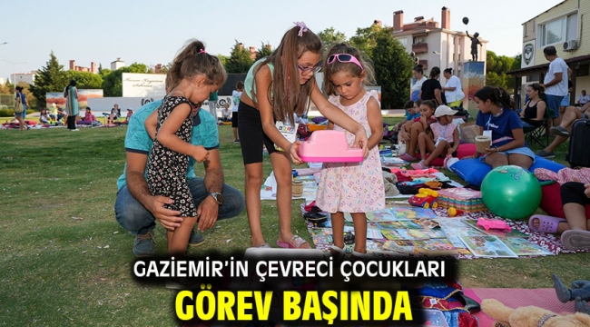 Gaziemir'in çevreci çocukları görev başında