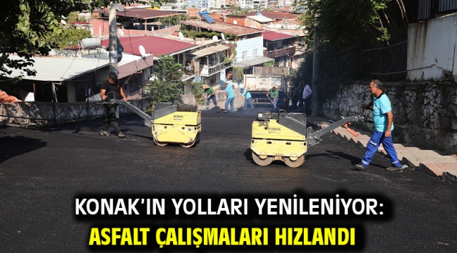 Konak'ın yolları yenileniyor: Asfalt çalışmaları hızlandı