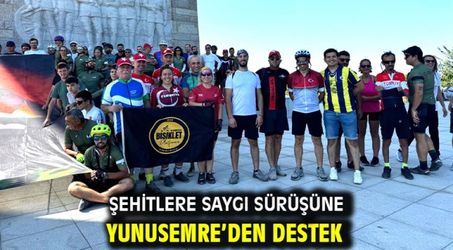 Şehitlere Saygı Sürüşüne Yunusemre'den Destek 