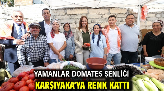 Yamanlar Domates Şenliği Karşıyaka'ya renk kattı