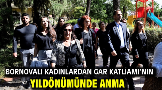 Bornovalı kadınlardan Gar Katliamı'nın yıldönümünde anma