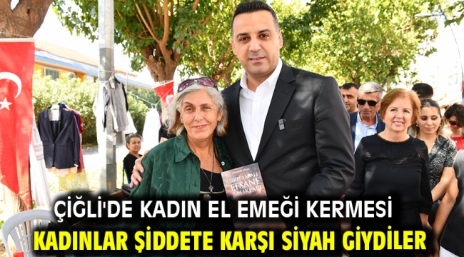 Çiğli'de Kadın El Emeği Kermesi Kadınlar Şiddete Karşı Siyah Giydiler