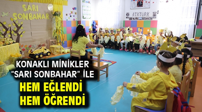 Konaklı minikler "Sarı Sonbahar" ile hem eğlendi hem öğrendi