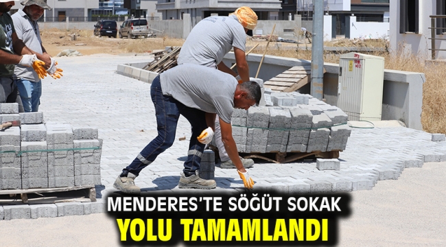 Menderes'te Söğüt Sokak Yolu Tamamlandı