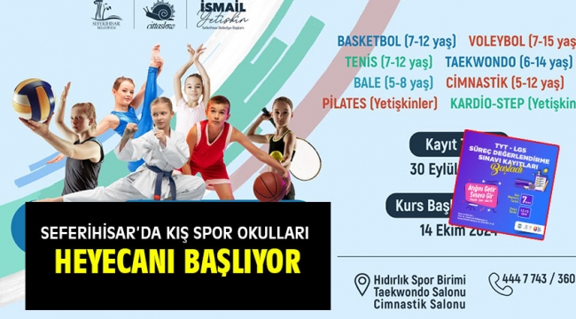 Seferihisar'da Kış Spor Okulları heyecanı başlıyor