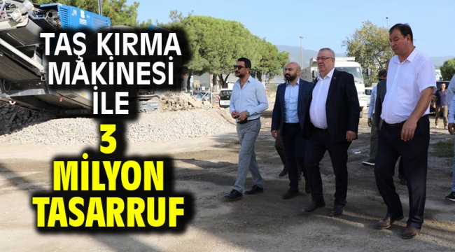 Taş kırma makinesi ile 3 milyon tasarruf