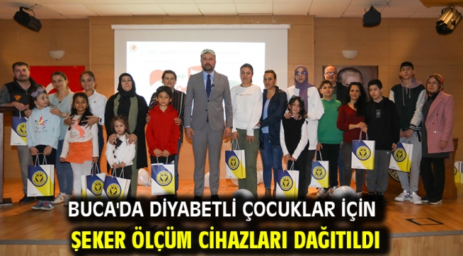 Buca'da diyabetli çocuklar için şeker ölçüm cihazları dağıtıldı