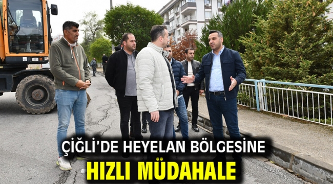 Çiğli'de Heyelan Bölgesine Hızlı Müdahale