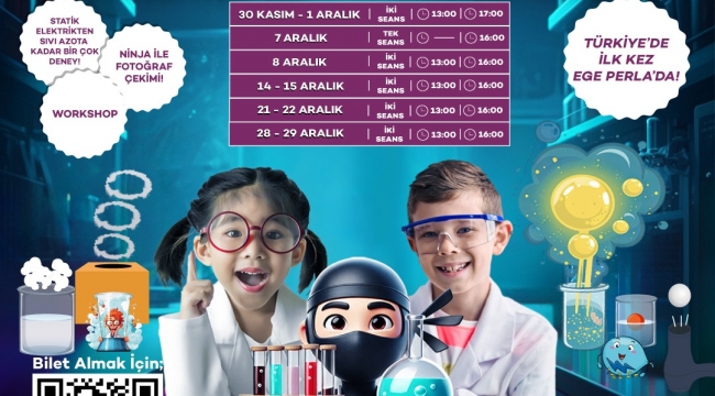 Ege Perla'da Ninja Bilim Show'u Başlıyor!