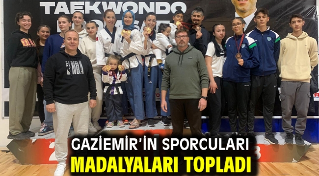 Gaziemir'in sporcuları madalyaları topladı