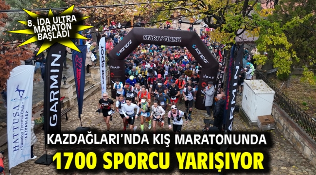 Kazdağları'nda Kış Maratonunda 1700 Sporcu Yarışıyor