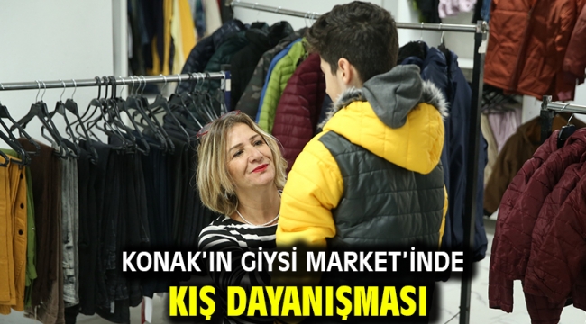 Konak'ın Giysi Market'inde kış dayanışması