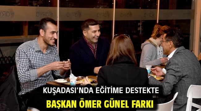 KUŞADASI'NDA EĞİTİME DESTEKTE BAŞKAN ÖMER GÜNEL FARKI