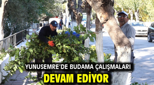 YUNUSEMRE'DE BUDAMA ÇALIŞMALARI DEVAM EDİYOR