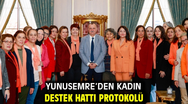 Yunusemre'den Kadın Destek Hattı Protokolü