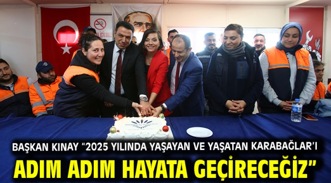 Başkan Kınay "2025 yılında yaşayan ve yaşatan Karabağlar'ı adım adım hayata geçireceğiz"