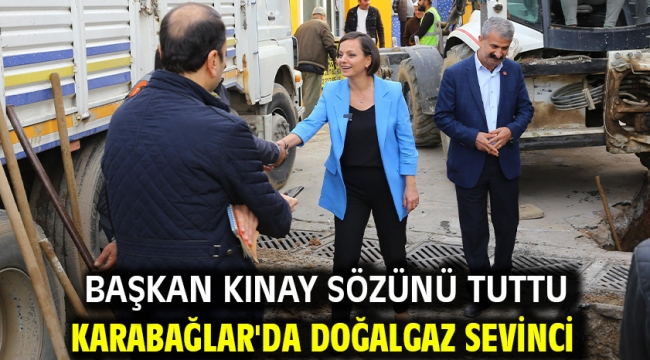  Başkan Kınay sözünü tuttu Karabağlar'da doğalgaz sevinci