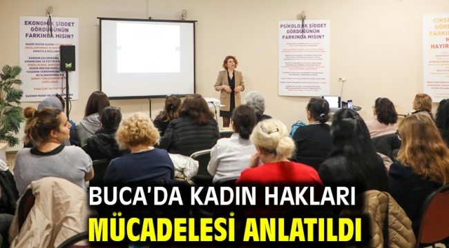 Buca'da kadın hakları mücadelesi anlatıldı