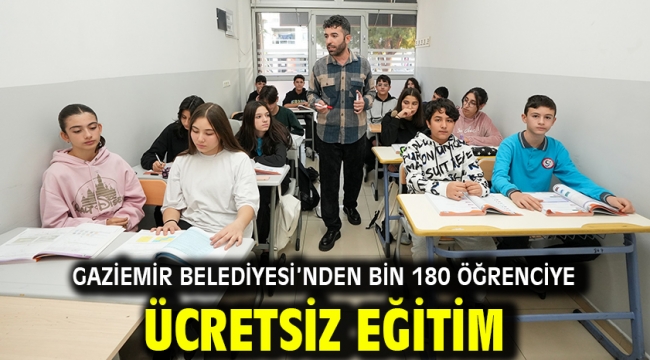 Gaziemir Belediyesi'nden bin 180 öğrenciye ücretsiz eğitim