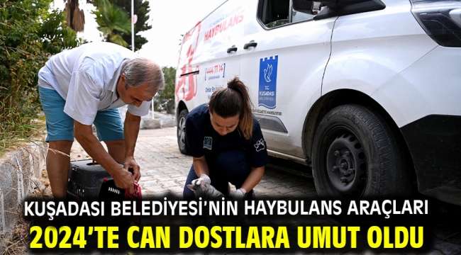 Kuşadası Belediyesi'nin Haybulans Araçları 2024'te Can Dostlara Umut Oldu