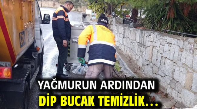 Yağmurun ardından dip bucak temizlik…