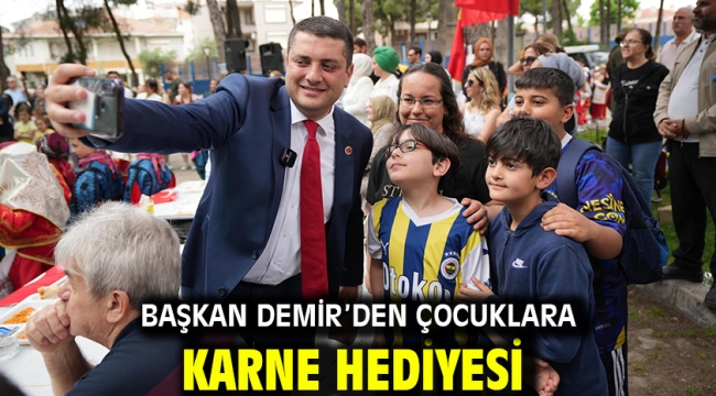 Başkan Demir'den çocuklara karne hediyesi