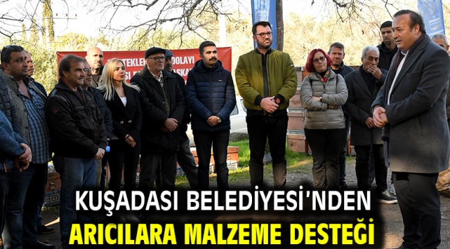 Kuşadası Belediyesi'nden Arıcılara Malzeme Desteği