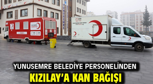 Yunusemre Belediye Personelinden Kızılay'a Kan Bağışı