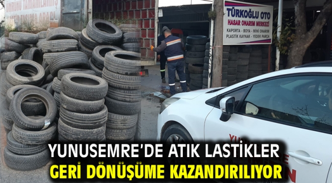 Yunusemre'de Atık Lastikler Geri Dönüşüme Kazandırılıyor