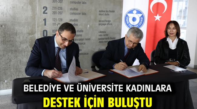 Belediye ve üniversite kadınlara destek için buluştu