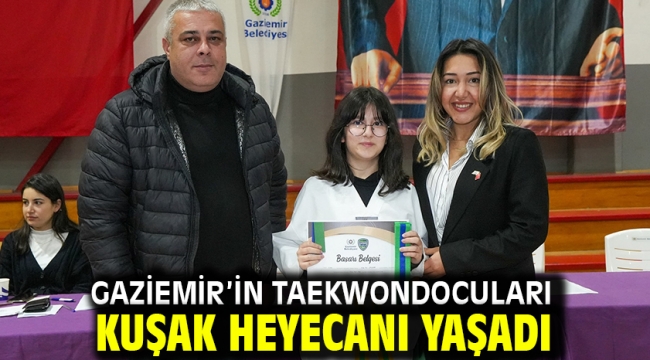 Gaziemir'in taekwondocuları kuşak heyecanı yaşadı