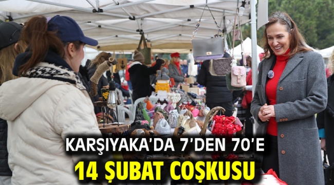 Karşıyaka'da 7'den 70'e 14 Şubat coşkusu