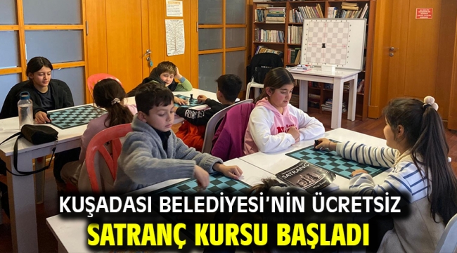 KUŞADASI BELEDİYESİ'NİN ÜCRETSİZ SATRANÇ KURSU BAŞLADI