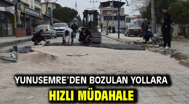 Yunusemre'den Bozulan Yollara Hızlı Müdahale