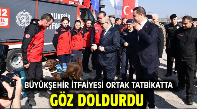 Büyükşehir İtfaiyesi ortak tatbikatta göz doldurdu