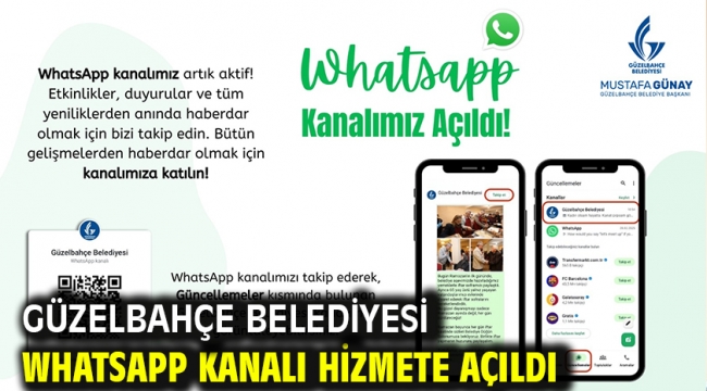 Güzelbahçe Belediyesi WhatsApp Kanalı hizmete açıldı